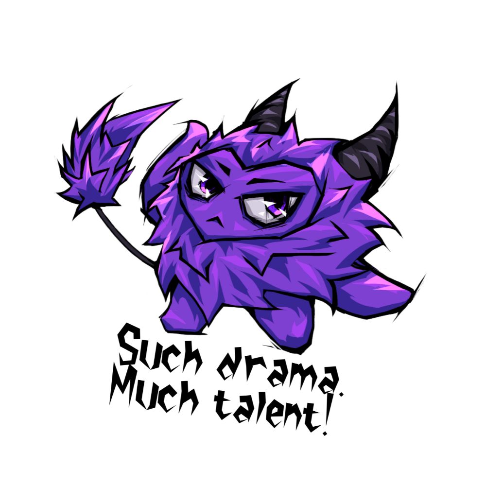 Attitude Hair Dye - Such drama. Much talent! - Dramatic Attidood Ensemble d'autocollants - 1 sticker -